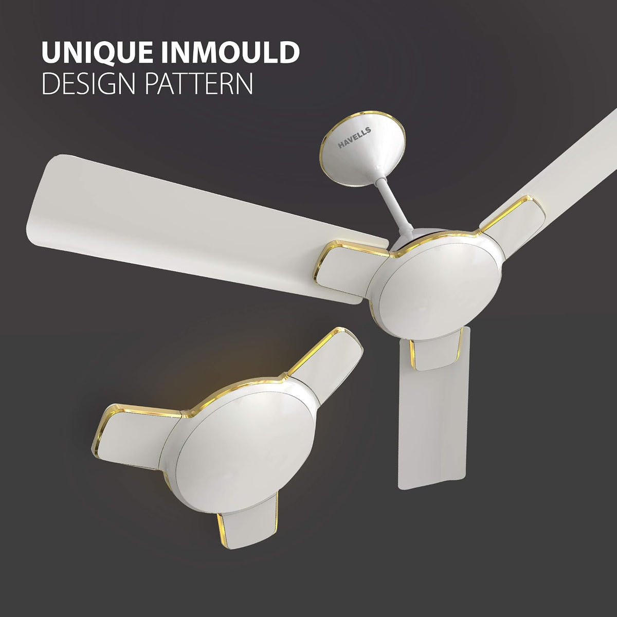 1200 mm FAN ENTICER PEARL WHITE GOLD