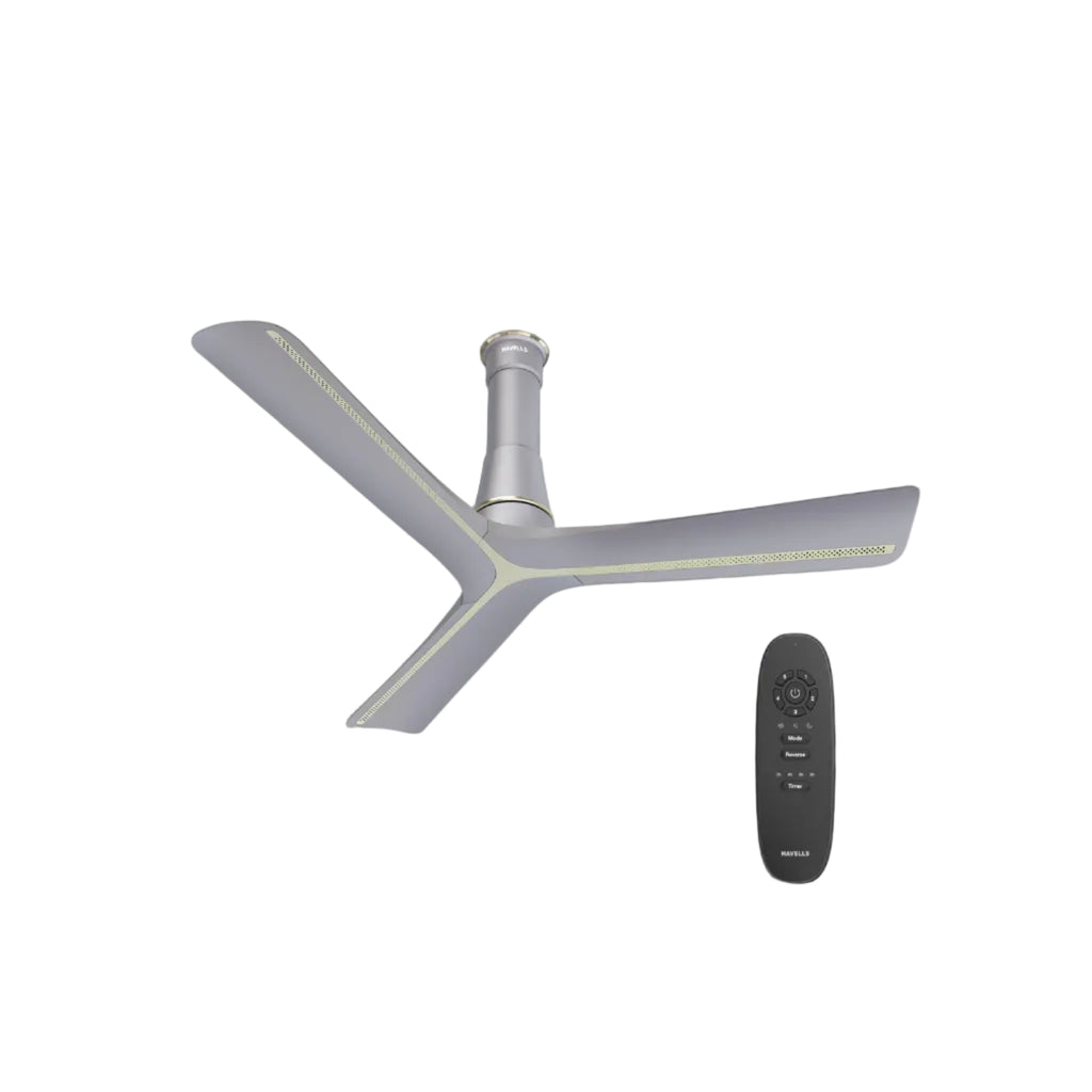 Havells Inveno LX 1200 mm BLDC Ceiling Fan|ABS Aerodyanamic Blades|Telescopic Canopy|Timer, Breeze,Sleep,MOP Modes|Reverse Feature|100% Copper Wire Motor|Free Installation|2 Year Warranty(Matt Mist)