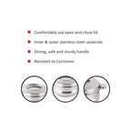 CELLO Bella 2000 Insulated Stainless Steel Casserole Hot Pot Box for Daily Use 2000 ml Silver |