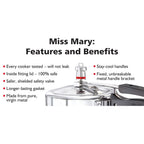 HAWKINS Miss Mary Aluminium Pressure Cooker, 3L + 5L, Silver Combo