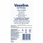 Vaseline Lip Therapy Rosy Tinted Lip Balm, 10g For Dry Lips With Rosy Shine - Pink