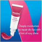 Vaseline Lip Therapy Rosy Tinted Lip Balm, 10g For Dry Lips With Rosy Shine - Pink