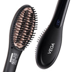 VEGA X-Star Hair Straightening Brush for Women with Thermo Protect Technology & Anti Scald Technology