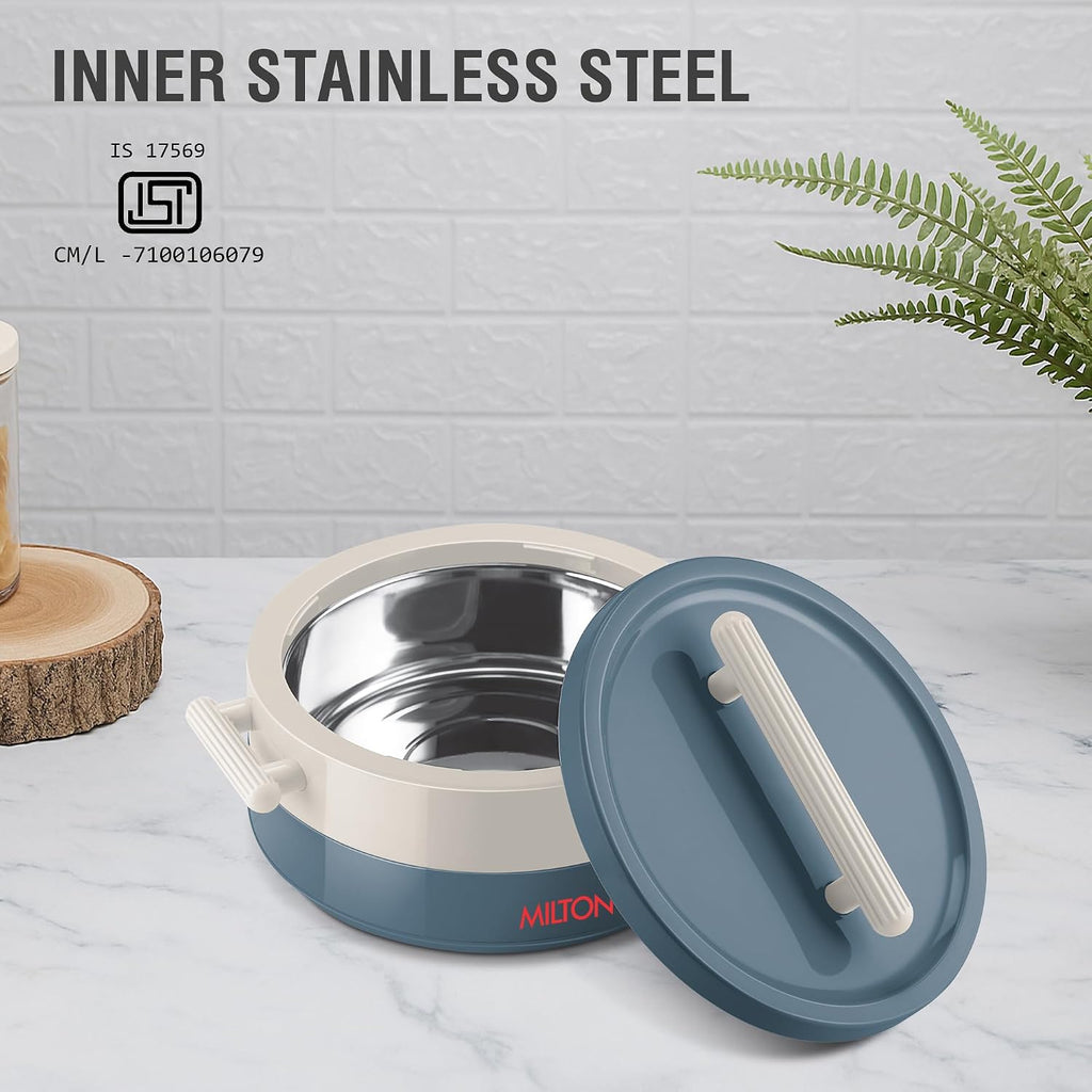 MILTON Valenza 1500 Insulated Inner Stainless Steel Casserole for Roti, 1250ml |