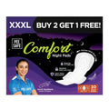 Pee Safe Comfort Night Pads XXXL-30 Pads - 355Mm | 76% Longer | Heavy Flow Nights, Super Soft Topsheet, Dual Wings, Wider Back, Overnight Protection, Leak...