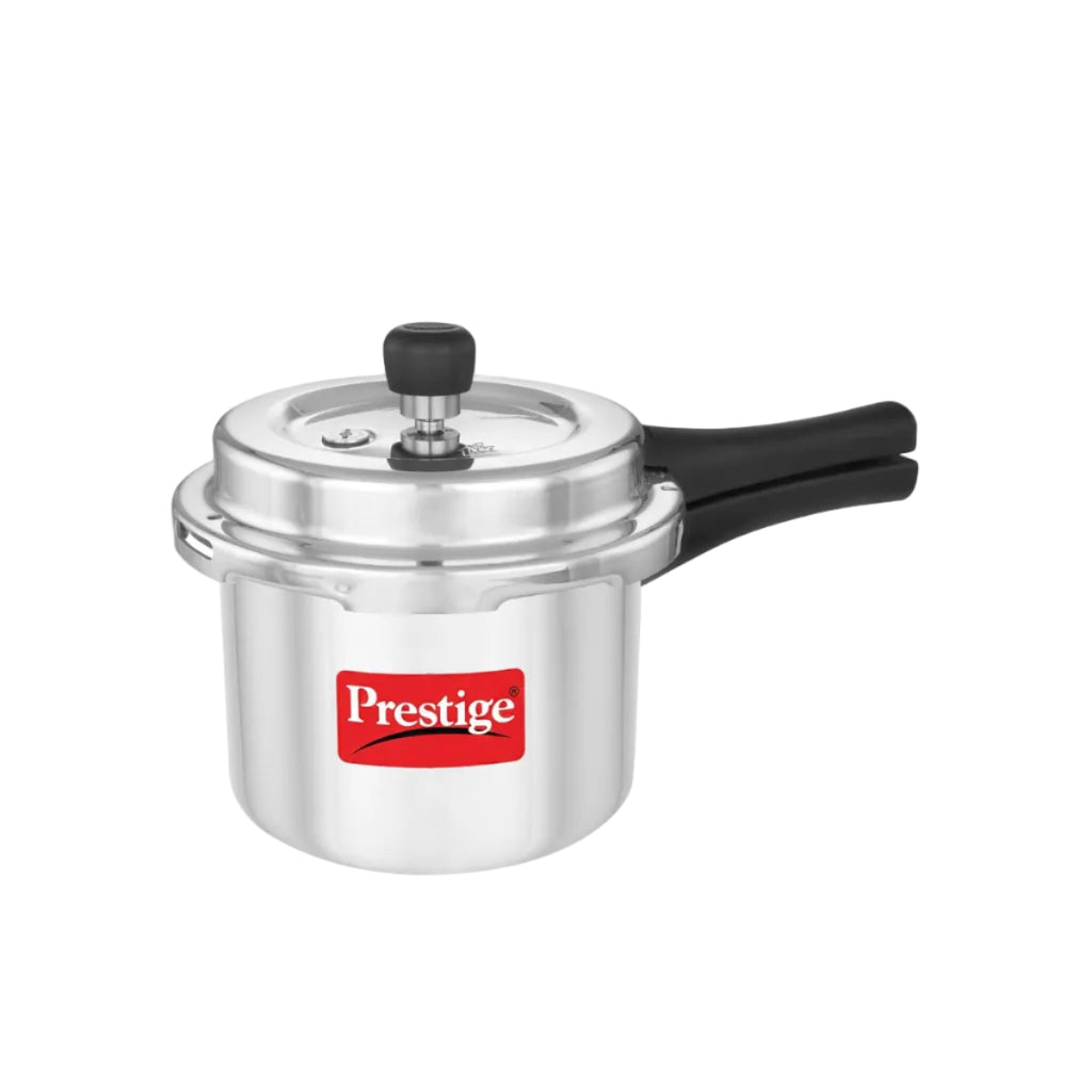 Prestige 3 Litre Aluminium Popular Plus Svachh Outerlid Pressure Cooker|Deep Lid for spillage Control|Virgin Aluminium|Gas & Induction Compatible|Gasket Release System|5 years warranty|ISI Certified