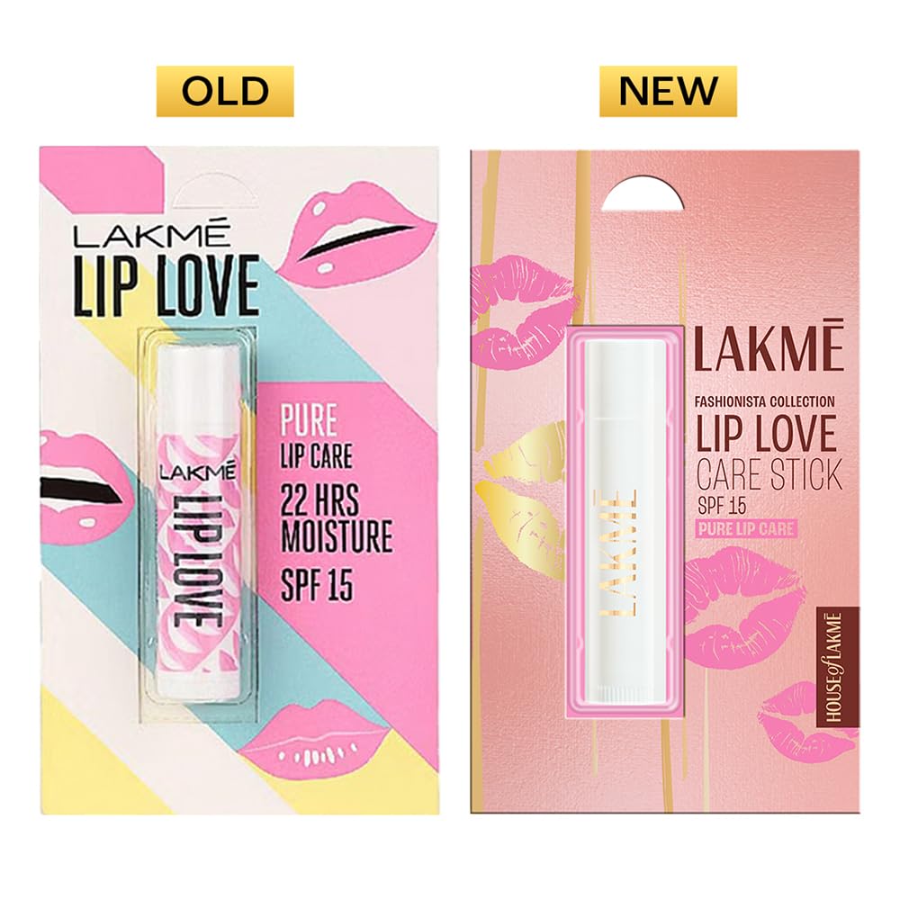 Lakme Lip Love Care Stick Pure Lip Care, with 10% Vitamin E Complex, nourished with Shea & Cocoa Butter and enriched with Almond & Jojoba Oil for...