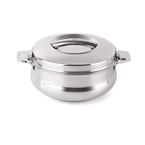 CELLO Bella 2500 Insulated Stainless Steel Casserole Hot Pot Box for Daily Use 2500 ml Silver |