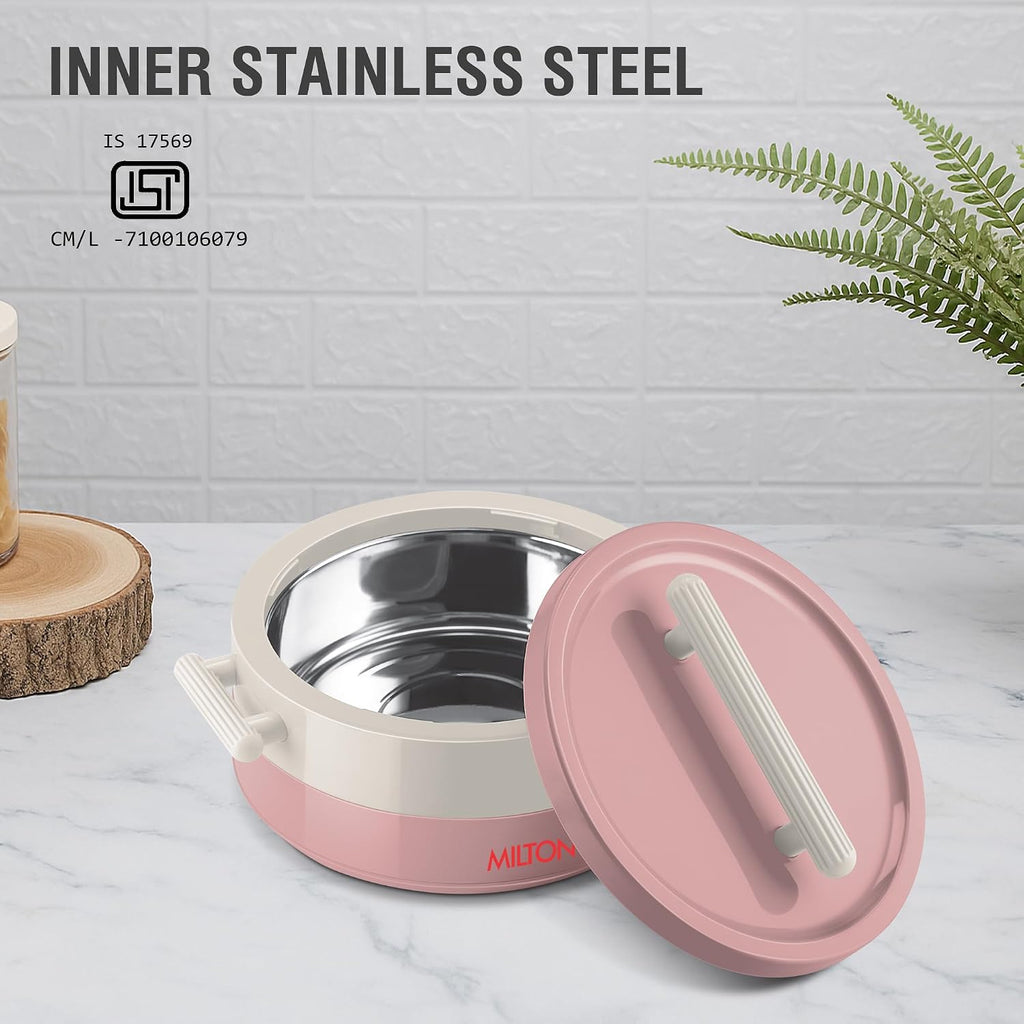 MILTON Valenza 1500 Insulated Inner Stainless Steel Casserole for Roti, 1250ml |