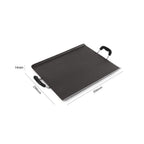 CELLO Aluminium Non-Stick Induction Base Square Dosa Patri Tawa 35 CM, Black |