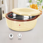 MILTON Aspire Jr. Set of 3 Serving Casserole Double Walled Inner Stainless Steel, (350ml, 720ml,1050 ml)