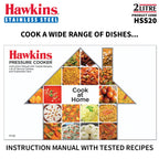 Hawkins 2 Litre Pressure Cooker, Stainless Steel Inner Lid Cooker, Induction Cooker, Small Cooker, Silver (HSS20)