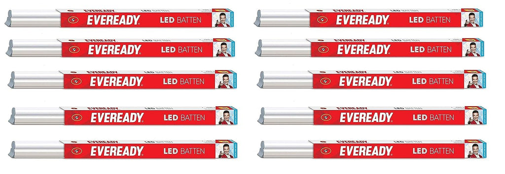 Eveready 5W LED Cool White Batten, Pack Of 10