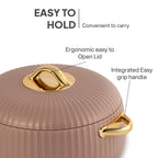 CELLO Aurum Insulated Casserole Hot Pot Box Set of 2 Pcs 1000ml Brown |