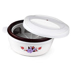 Cello Roti Plus Insulated Casserole Hot Pot Box Case with Lid 1500 ml White & Brown |