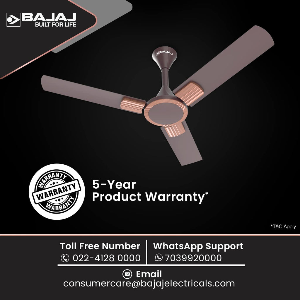 Bajaj Artisan 12S2 1200MM (48") Ceiling Fan | BEE-2 Star Rated Energy Efficient |