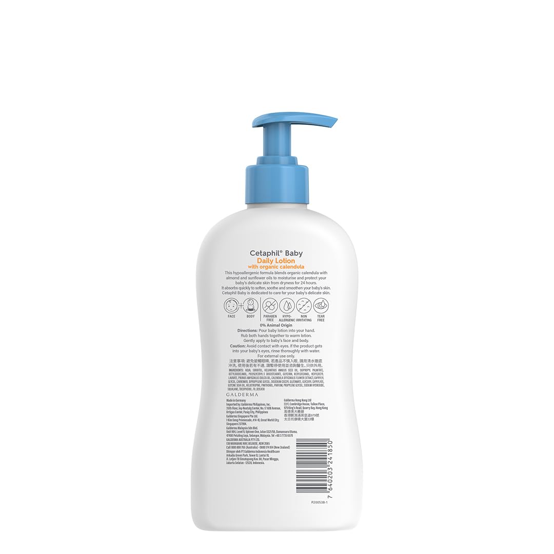 Cetaphil Baby Daily Lotion With Organic Calendula - (400ml) (Pack of 2)