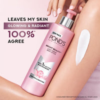 POND'S Bright Beauty Light Crème moisturizing Body Lotion With 1% Niacinamide For Smooth & Bright Skin, for All skin Types,600ml