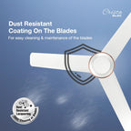 Havells 1200mm Crista BLDC Motor Ceiling Fan | Premium Finish with RF Remote, 100% Copper, Upto 60% Energy Saving | Low Noise: 55dB, 2 Year Warranty | (Pack..