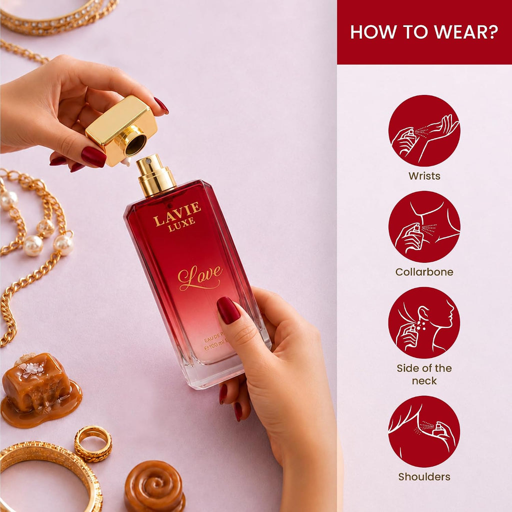 Lavie Luxe Love Women Eau De Parfum | Luxury Collection 100ml Perfume | Perfume for Women