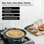 Prestige Aluminium Omega Select Plus Non-Stick Omni Tawa, 25cm, Black