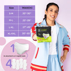 Pee Safe Comfort Period Panties | S-M | 4 Panties | 12 Hr Protection | Heavy Flow & Gushes, 360 Degree Leakage Protection, Seamless Fit, Super Soft,...