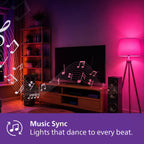 PHILIPS WiZ Neo 12W B22 Wi-Fi & Bluetooth LED Smart Bulb with Music Sync, Compatible with Amazon Alexa & Google Assistant, 16 Million Colours &..