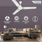 Crompton SUREBREEZE HILL BRIZ NEO 1200 mm (48 inch) Ceiling Fan (Opal White) Star rated energy efficient fans