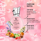Ramsons - U R LOVELY Eau De Parfum | 30 ML x 2| Perfume For Women | TN - Bergamot, Peach, Orange, Grapefruit, Aquatic | MN - Lilly of the valley, Rose, Jasmine, Cinnamon | BN - Woody, Musk, Vanilla
