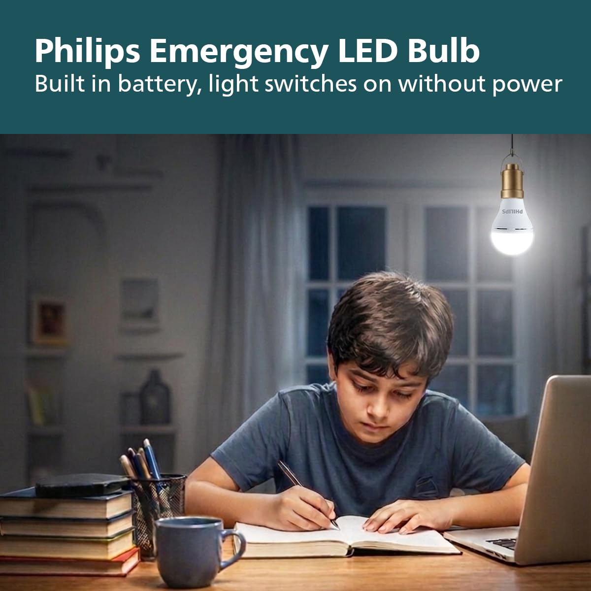 PHILIPS 12W Emergency Bulb|Rechargeable Emergency Bulb for Power Cuts|Backup : Upto 4hrs, Cool Day Light,Pack of 6, b22d, LED