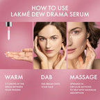 Lakme Dew Drama Serum, 6% Vit B3, E, F & Pro-Ceramides for Skin Barrier & Dewy Radiance 30ml