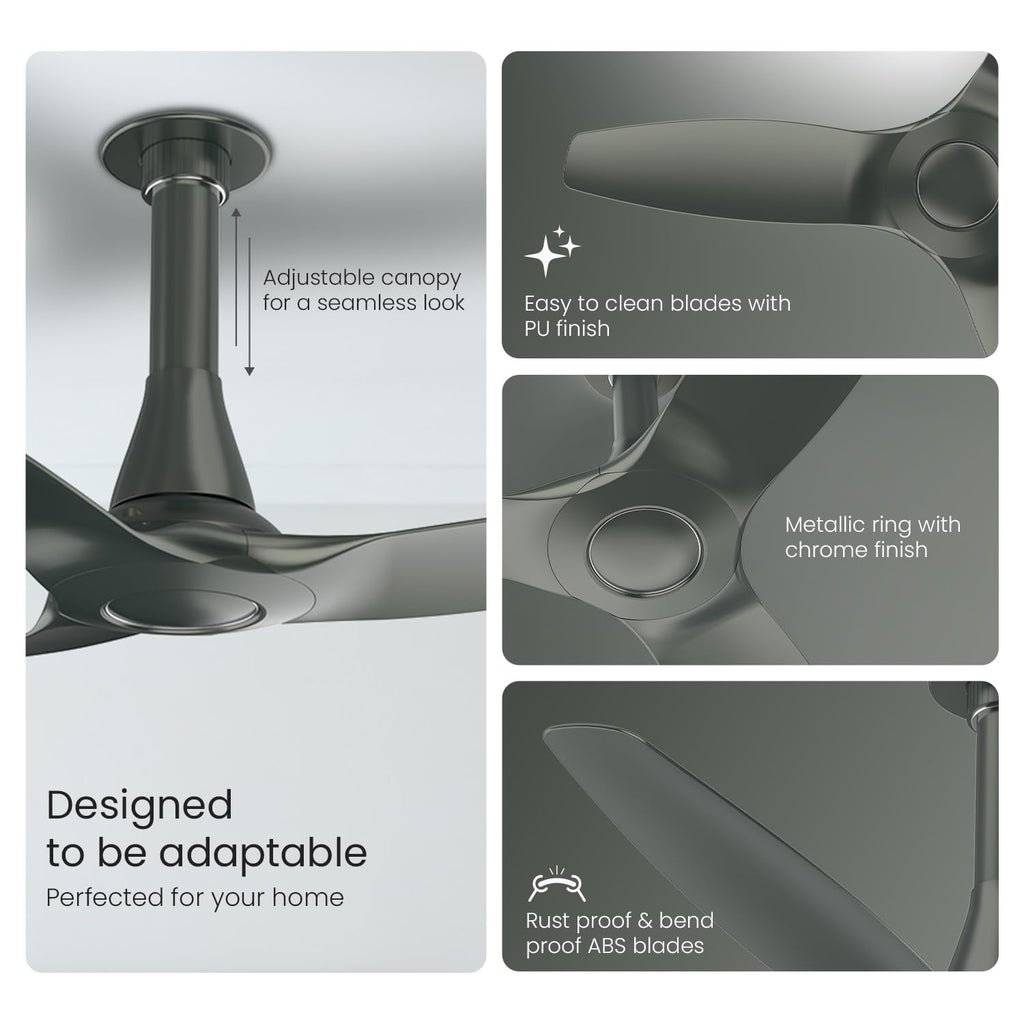 Orient Electric Newly Launched Aeroquiet Neu 1230mm Ceiling Fan for Home | BEE 2 Star Rated Energy Efficient Fan | Rust-proof ABS blade |2 Years Warranty by...
