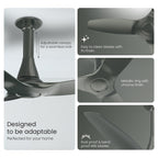Orient Electric Newly Launched Aeroquiet Neu 1230mm Ceiling Fan for Home | BEE 2 Star Rated Energy Efficient Fan | Rust-proof ABS blade |2 Years Warranty by...