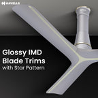 Havells Inveno LX 1200 mm BLDC Ceiling Fan|ABS Aerodyanamic Blades|Telescopic Canopy|Timer, Breeze,Sleep,MOP Modes|Reverse Feature|100% Copper Wire Motor|Free Installation|2 Year Warranty(Matt Mist)