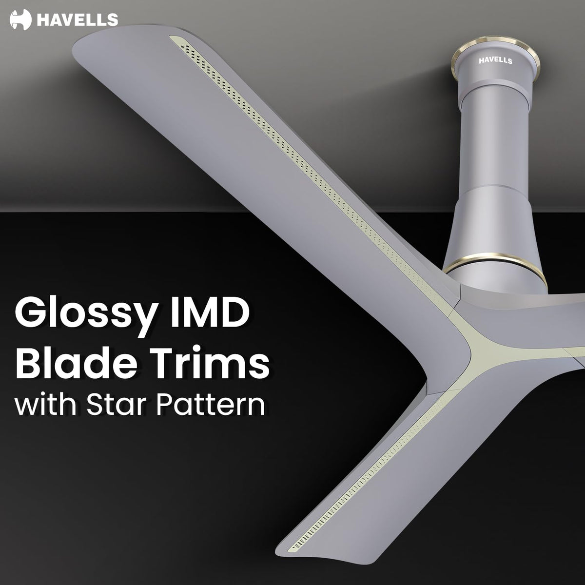 Havells Inveno LX 1200 mm BLDC Ceiling Fan|ABS Aerodyanamic Blades|Telescopic Canopy|Timer, Breeze,Sleep,MOP Modes|Reverse Feature|100% Copper Wire Motor|Free Installation|2 Year Warranty(Matt Mist)