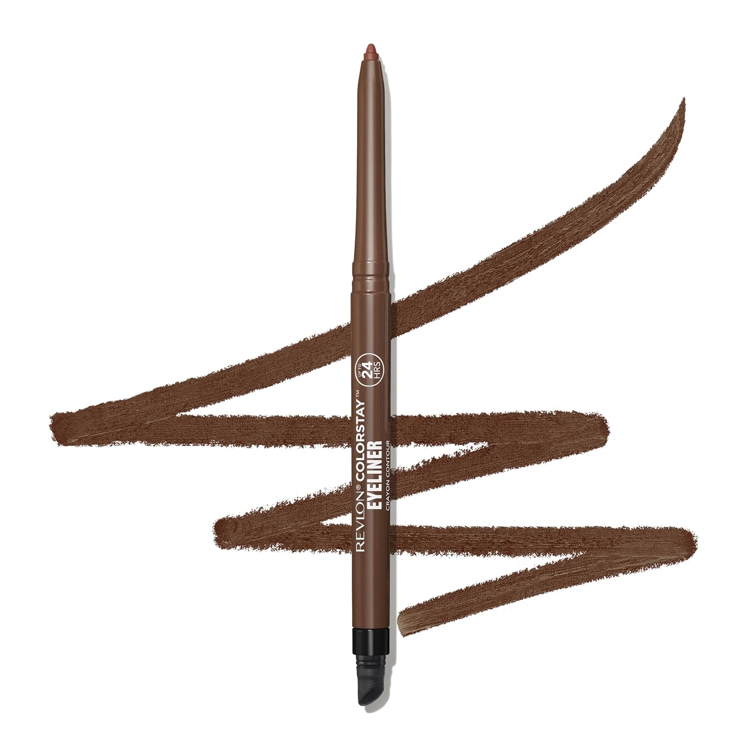Revlon ColorStay Pencil Waterproof Eyeliner, Smudge-Proof, Eye Makeup with Built-In Sharpener, 203 Brown, 0.28 g
