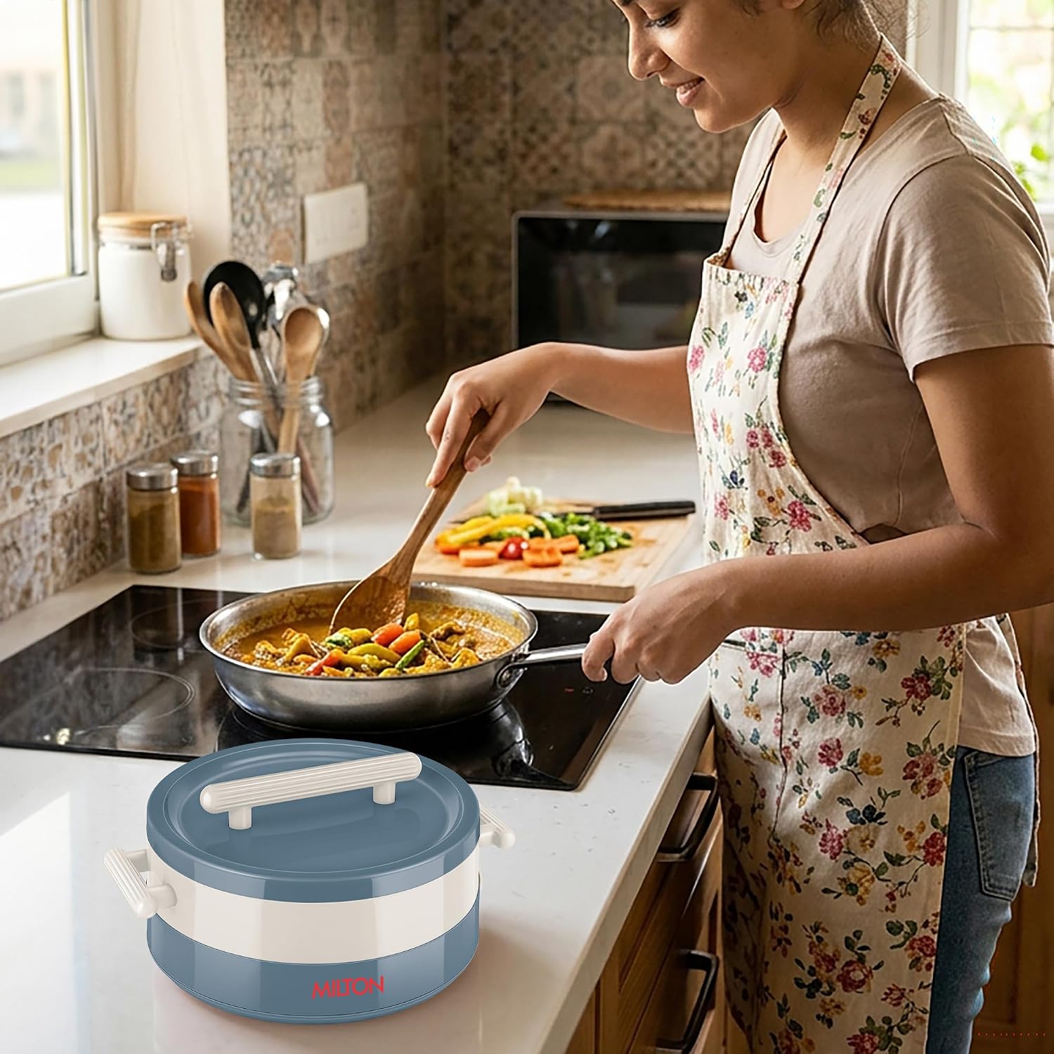 MILTON Valenza 1500 Insulated Inner Stainless Steel Casserole for Roti, 1250ml |
