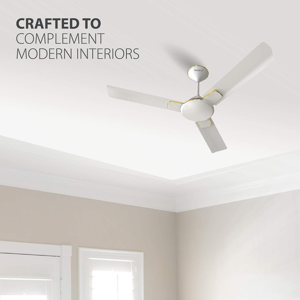 1200 mm FAN ENTICER PEARL WHITE GOLD