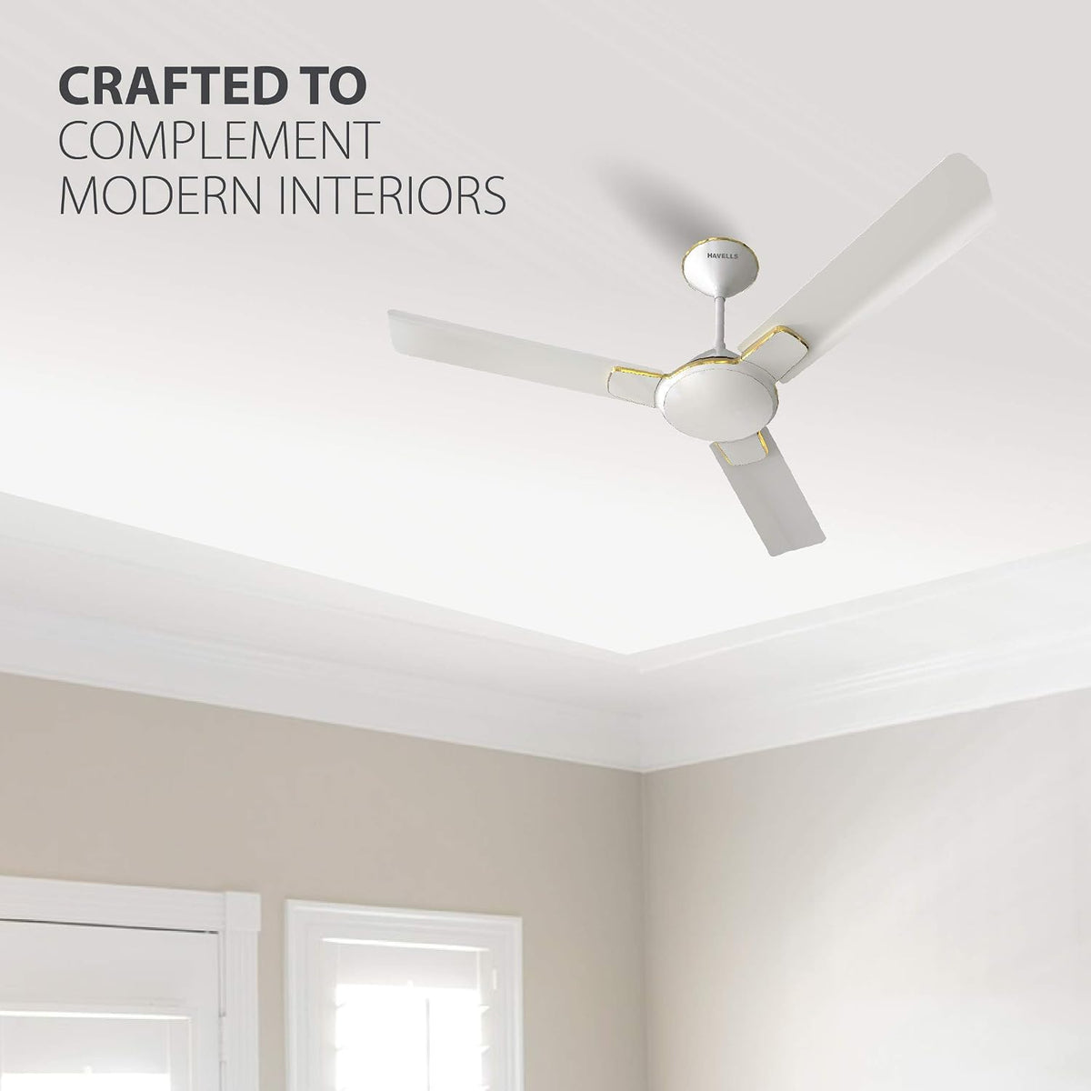1200 mm FAN ENTICER PEARL WHITE GOLD