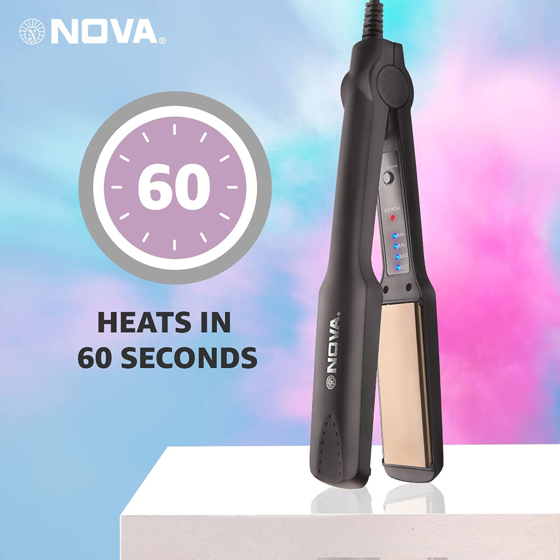 Nova NHS 860 Hair Straightener (Black)