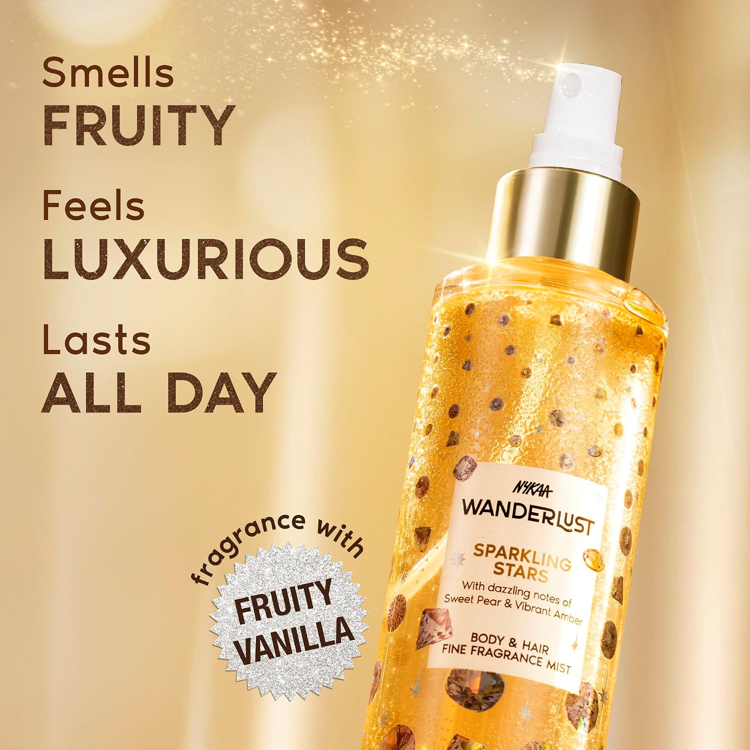 Nykaa Wanderlust Sparkling Stars Hair and Body Mist (Non Shimmer 200 ml)