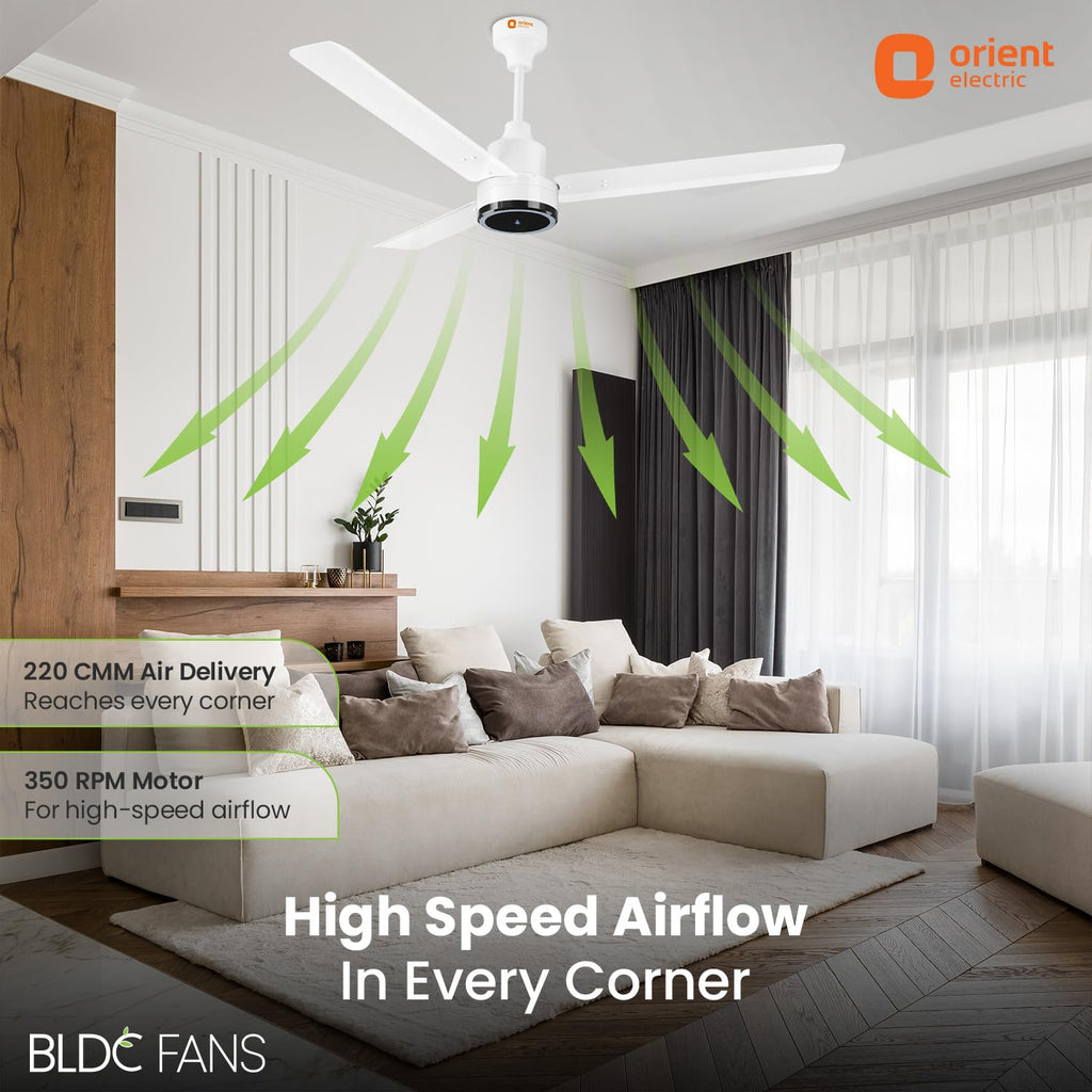 Orient Electric 1200 mm Zeno BLDC | BLDC energy saving ceiling fan with Remote |BEE 5-star rated | Saves up to 50% on electricity bills | 3-year warranty by...