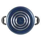 Vinod Zest Non-Stick Deep Saucepot with Glass Lid 5 Litres Capacity (24 cm Diameter) with Riveted Sturdy Bakelite Handles (Gas Stove Compatible) PFOA Free - 3mm Thickness, Blue