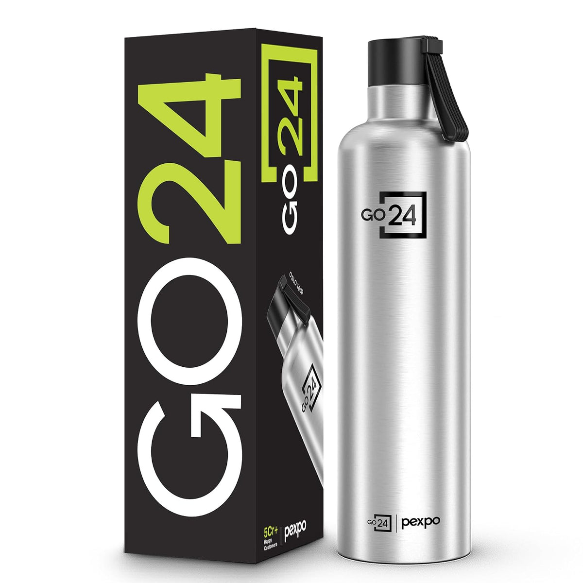 Stainless Steel Water Bottle Oslo Silver 980ml