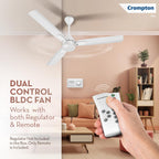 Crompton Energion Caelum 1200mm BLDC Ceiling Fan | Remote & Regulator Control | Multiple Fan Pairing on Remote | BEE 5 Star Rated| High Air Delivery |..