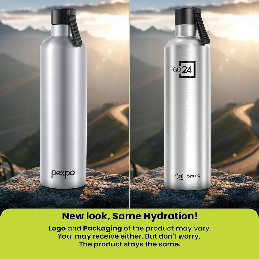 Stainless Steel Water Bottle Oslo Silver 980ml