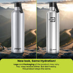 Stainless Steel Water Bottle Oslo Silver 980ml