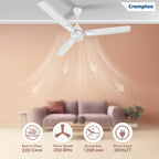 Crompton Energion Caelum 1200mm BLDC Ceiling Fan | Remote & Regulator Control | Multiple Fan Pairing on Remote | BEE 5 Star Rated| High Air Delivery |..