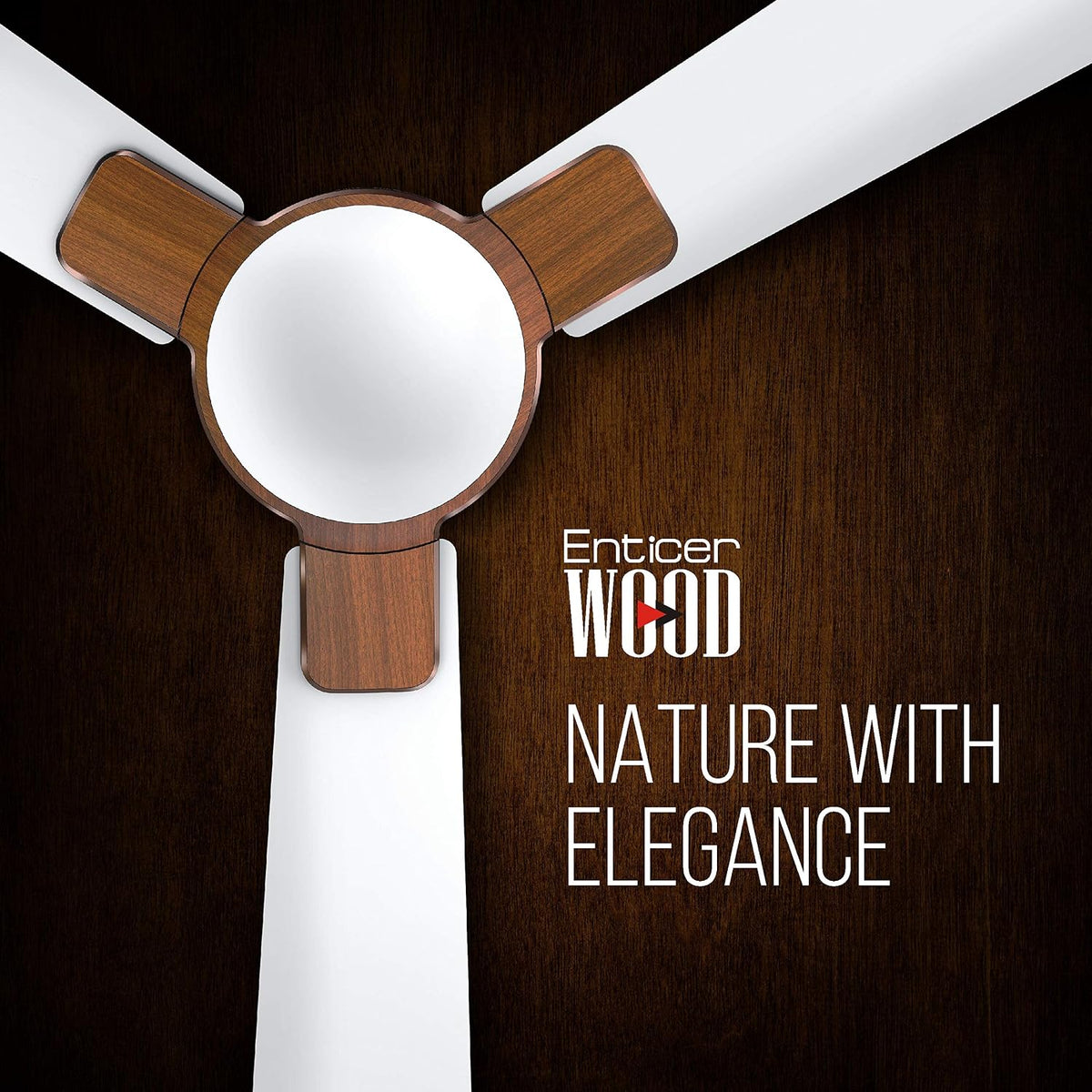Havells Enticer 1200mm Decorative, Dust Resistant, High Power in Low Voltage (HPLV), High Speed Ceiling Fan (Rosewood)