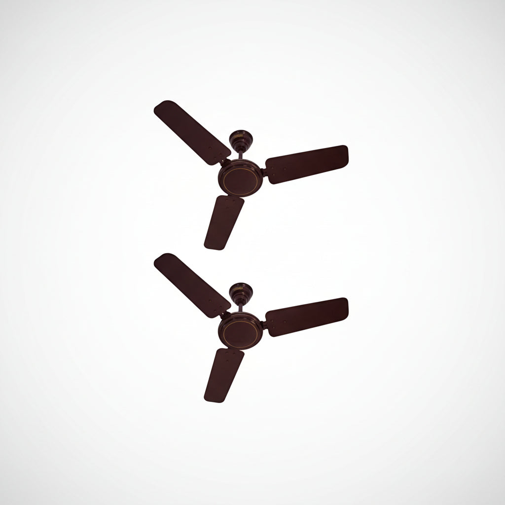 Usha 900MM Swift W/O REG BR CF 900 mm 3 Blade Ceiling Fan (Brown, Pack of 2)